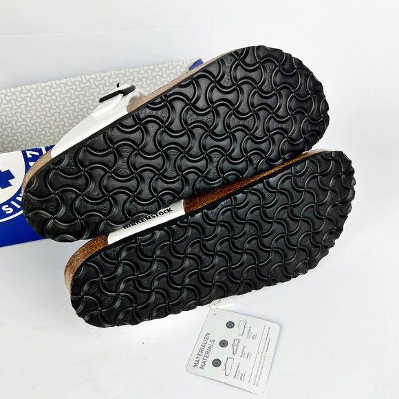 Birkenstock Womens US Size 7 EU 38 Gizeh Patent White Birko-Flor Flip Flops - Picture 10 of 11